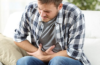 Man Holding His Stomach