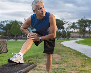 Man Stretching Outdoors