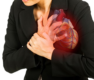 Woman Pressing Her Heart