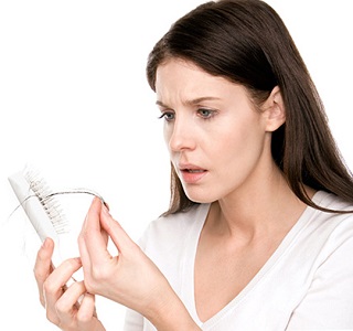 Woman Experiencing Hair Loss