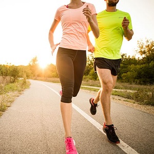 Couple Running Outdoors