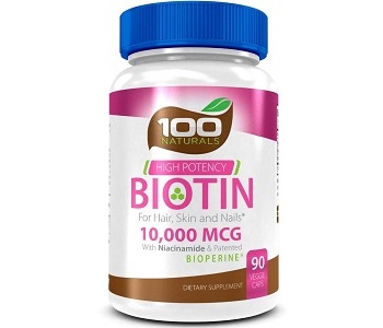 100 Naturals High Potency Biotin Review - For Hair Loss, Brittle Nails and Problematic Skin